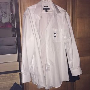 Pronto Uomo Mens Longsleeve White Dress Shirt